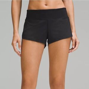 LULULEMON BLACK Speed Up Low-Rise Lined Short 2.5"